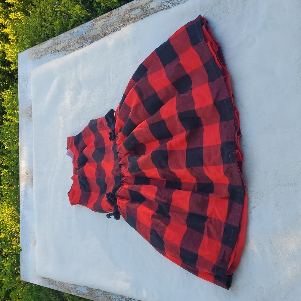 Plaid Red and Black Kids Dress Size 8